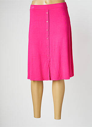 Jupe mi-longue taille normale rose SURKANA femme