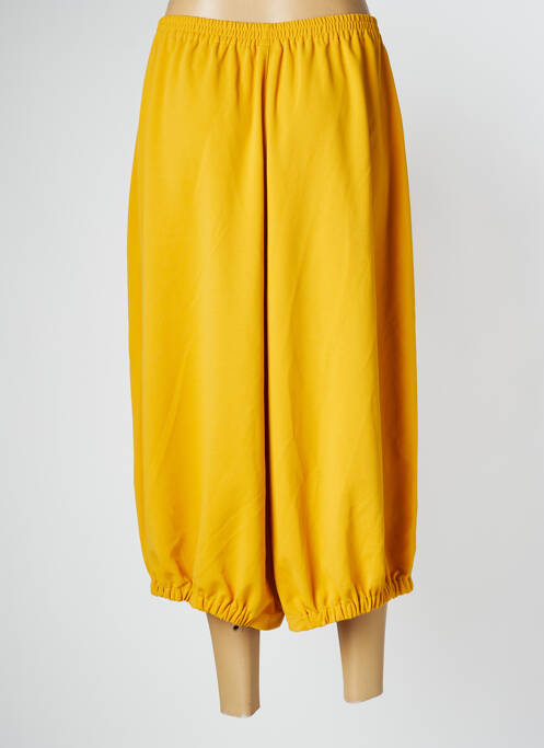 Pantacourt stretch taille normale jaune KOKOMARINA femme
