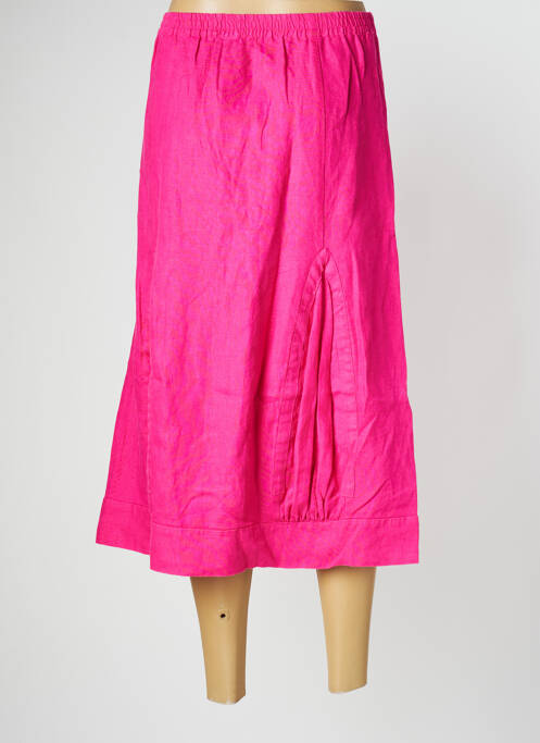 Jupe mi-longue rose KOKOMARINA pour femme