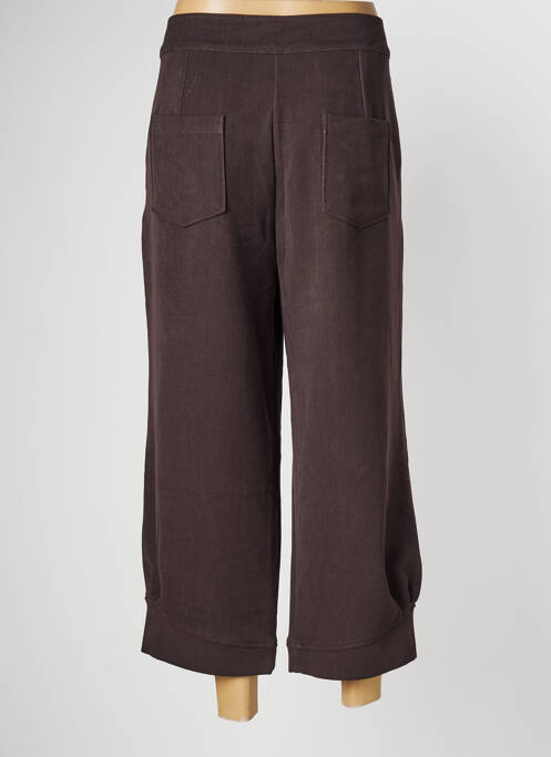 Pantacourt marron NID D'ABEILLE pour femme