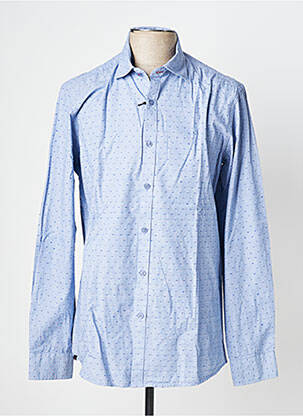 Chemise manches longues manches longues bleu FYORD homme