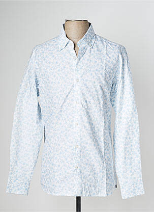 Chemise manches longues manches longues bleu FYORD homme