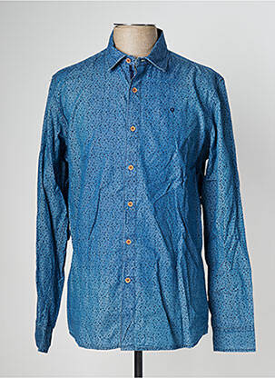 Chemise manches longues manches longues bleu FYORD homme