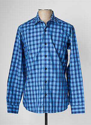 Chemise manches longues manches longues bleu FYORD homme
