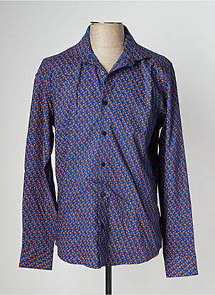 Chemise manches longues manches longues bleu FYORD homme