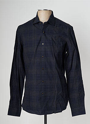 Chemise manches longues manches longues bleu FYORD homme