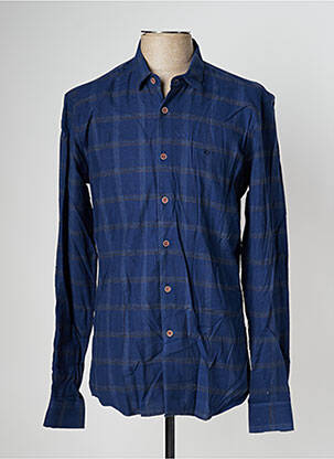 Chemise manches longues manches longues bleu FYORD homme