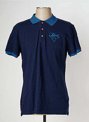Polo stretch manches courtes bleu FYORD homme