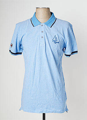 Polo stretch manches courtes bleu FYORD homme