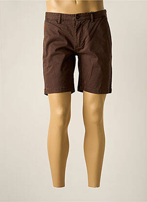 Short fermeture zippée sous rabat boutonné taille normale marron FYORD homme