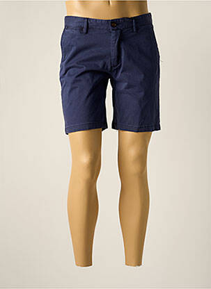 Short fermeture zippée sous rabat boutonné taille normale bleu FYORD homme