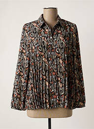 Chemisier imprimé fleurs manches longues noir I.CODE (By IKKS) femme