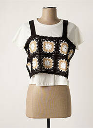T-shirt coupe cintrée manches courtes beige MAYORAL fille