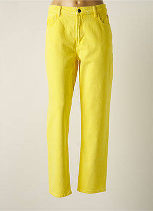 Pantalon droit jaune DESIGUAL femme