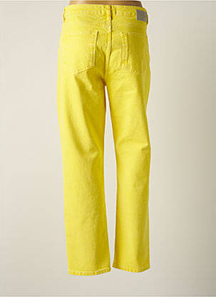 Pantalon droit jaune DESIGUAL femme