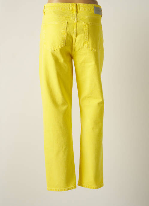 Pantalon droit jaune DESIGUAL femme