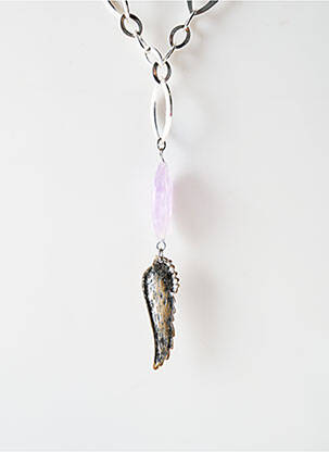 Sautoir ornement breloque / pampille argent SATINE femme