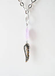 Sautoir ornement breloque / pampille argent SATINE femme