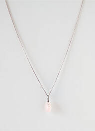 Collier ornement breloque / pampille argent SATINE femme