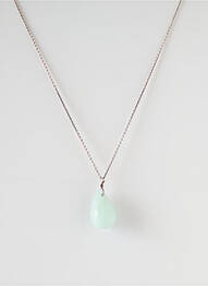 Collier ornement breloque / pampille argent SATINE femme