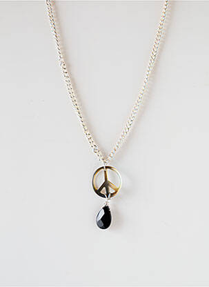 Collier ornement breloque / pampille argent SATINE femme