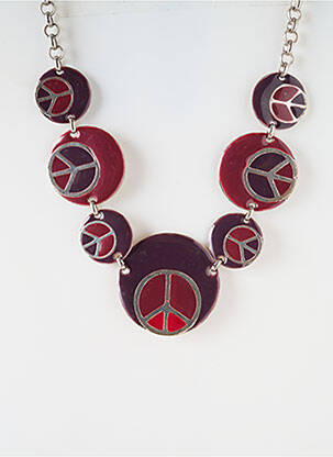 Collier imprimé violet SATINE femme