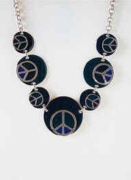 Collier imprimé vert SATINE femme