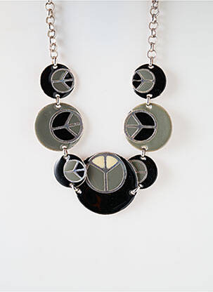 Collier imprimé noir SATINE femme