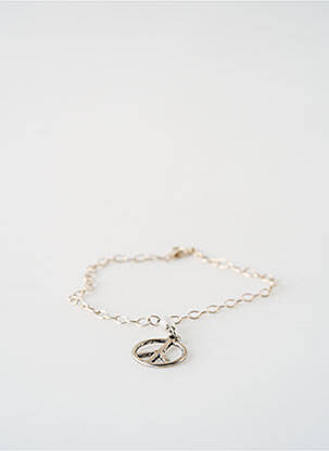 Bracelet ornement breloque / pampille argent SATINE femme