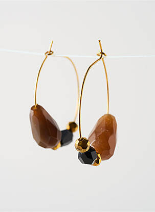 Boucles d’oreilles ornement perles or SATINE femme