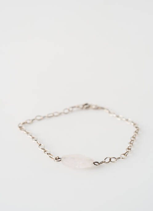 Bracelet fermeture fermoir mousqueton argent SATINE femme