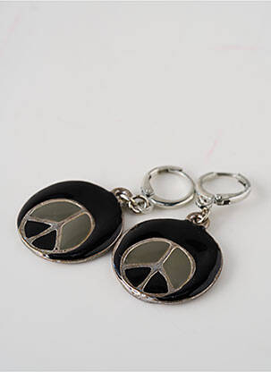 Boucles d’oreilles imprimé noir SATINE femme