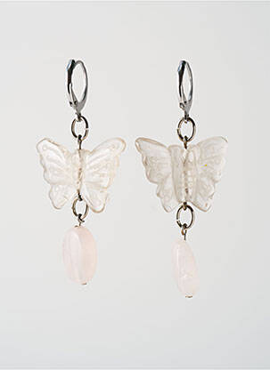 Boucles d’oreilles rose SATINE pour femme