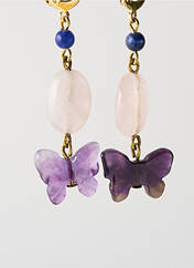 Boucles d’oreilles violet SATINE pour femme seconde vue