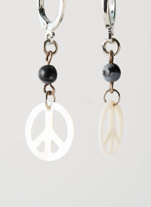 Boucles d’oreilles blanc SATINE pour femme