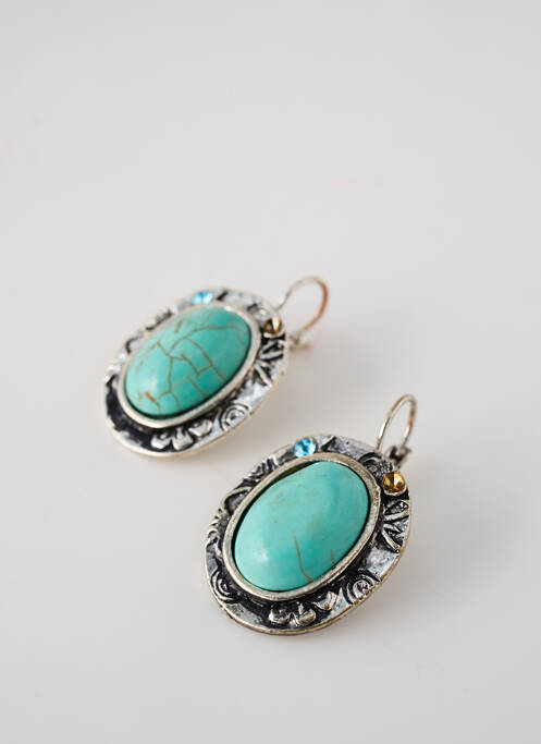 Boucles d’oreilles bleu SATINE pour femme