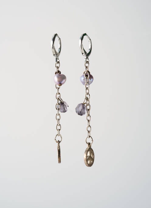 Boucles d’oreilles argent SATINE pour femme