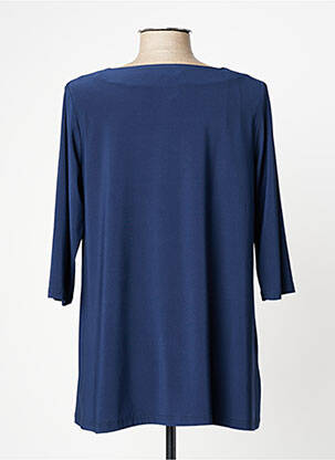 Top tissage jersey manches 3/4 bleu ARONA femme