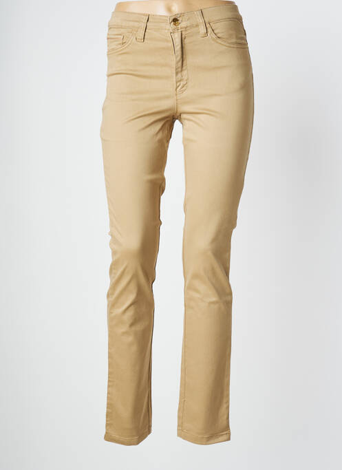 Pantalon slim stretch taille normale beige WALTRON femme
