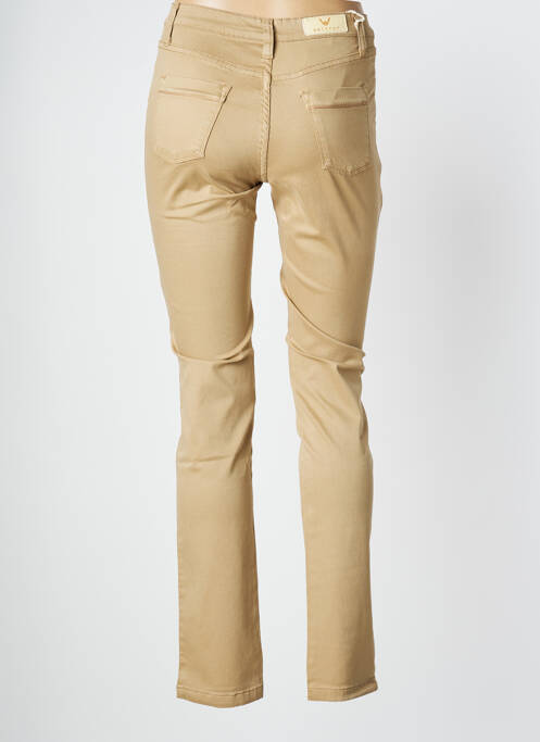 Pantalon slim stretch taille normale beige WALTRON femme