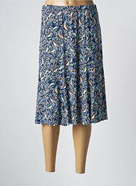 Jupe mi-longue taille normale bleu GEVANA femme