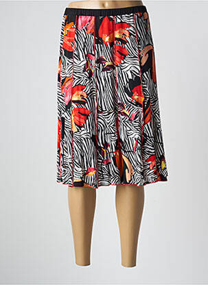 Jupe mi-longue stretch noir GUY DUBOUIS femme
