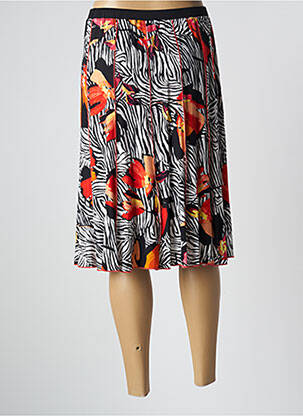 Jupe mi-longue stretch noir GUY DUBOUIS femme