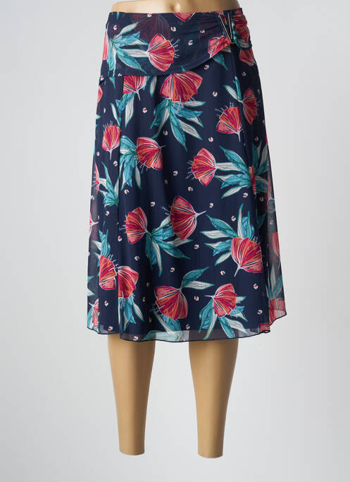 Jupe mi-longue taille normale bleu GRIFFON femme