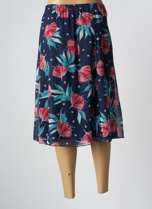 Jupe mi-longue bleu GRIFFON pour femme