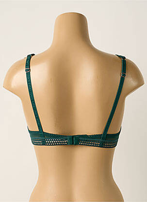 Soutien-gorge tissage dentelle haut soutien-gorge avec mousse de rembourrage amovible vert LOU femme