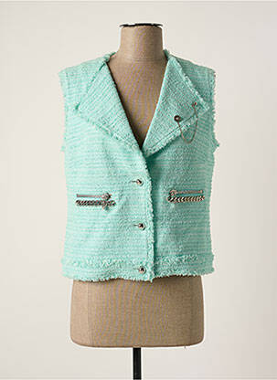 Gilet sans manche fausses poches bleu WEILL femme