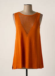 Débardeur tissage jersey sans manche orange WEILL femme