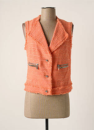 Gilet sans manche fausses poches orange WEILL femme