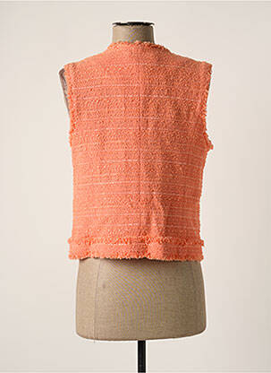 Gilet sans manche fausses poches orange WEILL femme